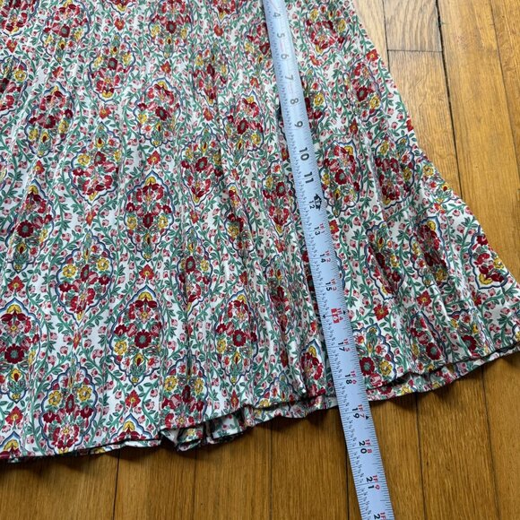 Boden Women's 20 Mini Floral Pleated Playful Flirty Skirt in Multi Vine Terrace - Picture 6 of 11